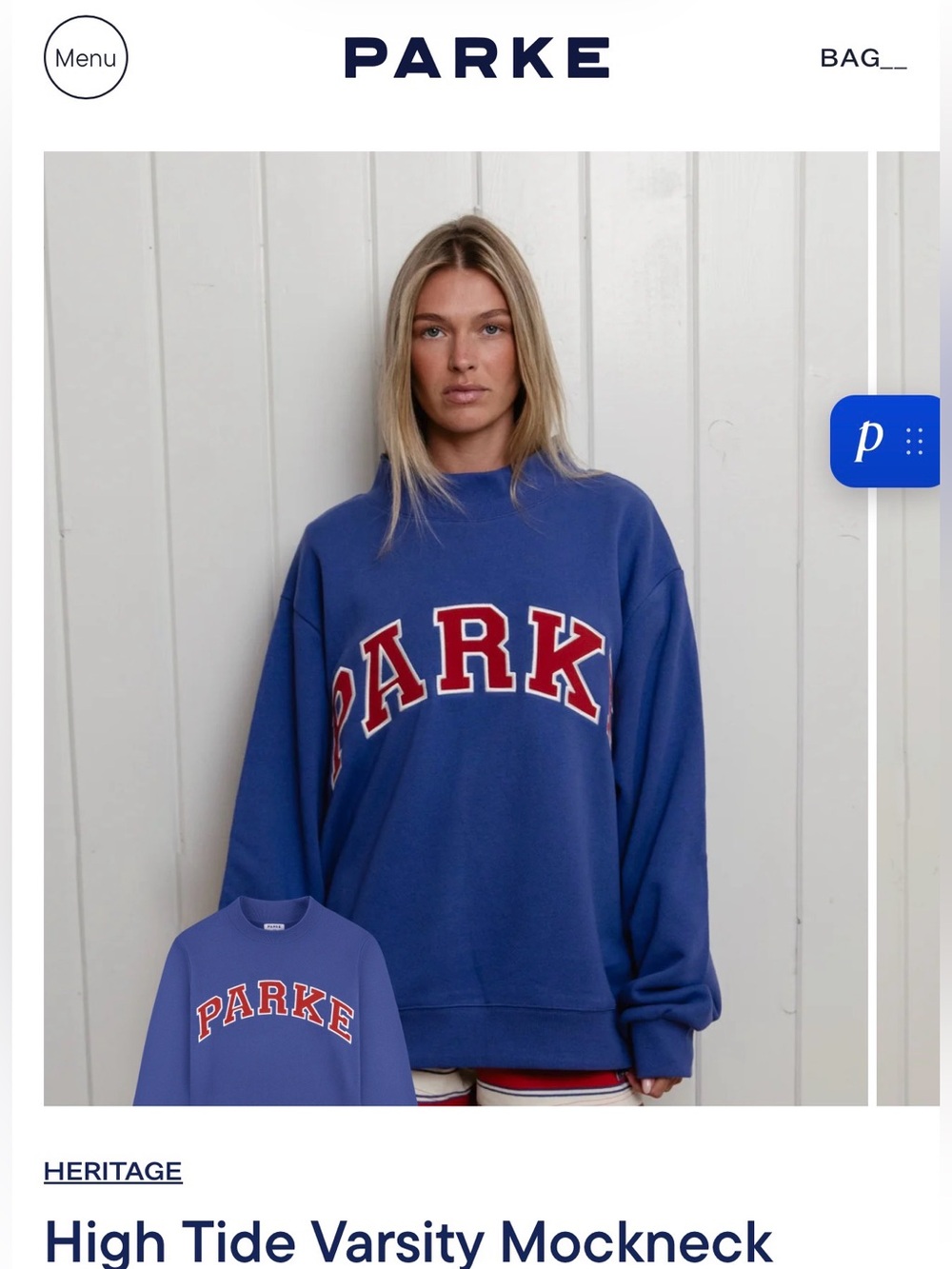 NWT Parke Coastal Collection Crewneck Sweatshirt